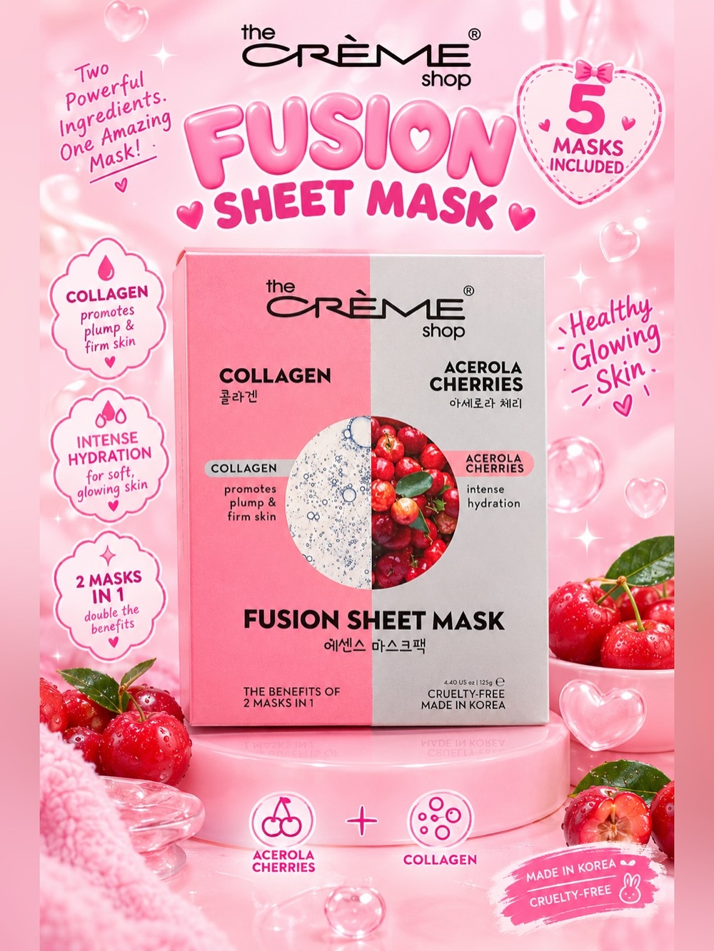 The Crème Shop Collagen and Cherries Fusion Sheet Mask